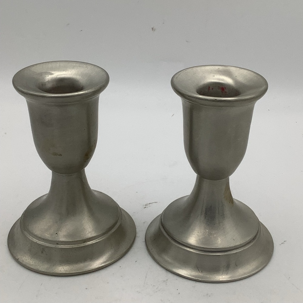 Shuler Quality Pewter Candle Holders